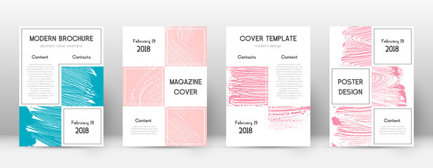 Cover page design template. Business brochure layout. Bewitching trendy abstract cover page. Pink an