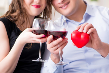 Woman and man in romantic concept