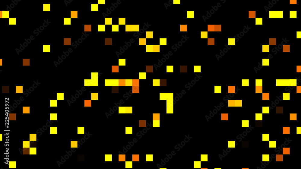 Poster 3d background with abstract surface with squares in space, 3d render illustration for business scien