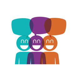 group of people with speech bubbles