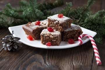 Chocolate christmas brownies