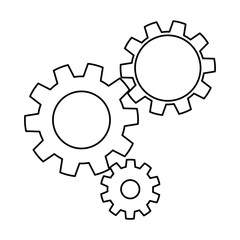 gears machinery isolated icon