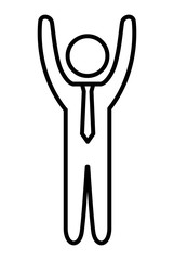 human figure silhouette celebrating