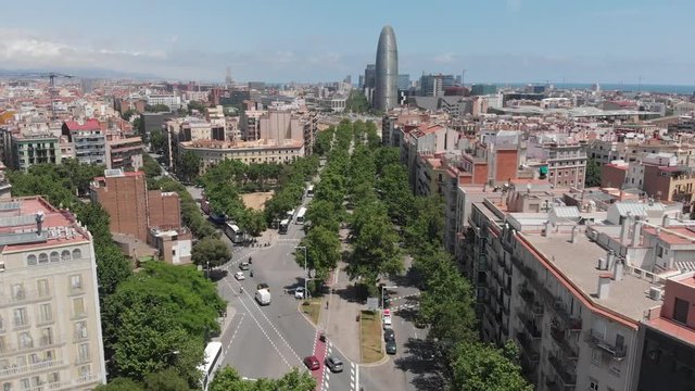 Aerial view of Diagonal avenue
