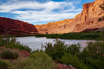 Iconic view of the Colorado River and the rock formation that surrounds it