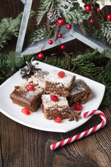 Chocolate christmas brownies
