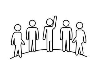 group of people teamwork silhouette