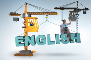 Young man in english language training