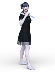 血色の悪い女性