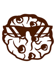 sonnenbrille cool gesicht cookie keks schoko lecker hunger naschen essen süßigkeit gebäck clipart dick diät knabbern liebe