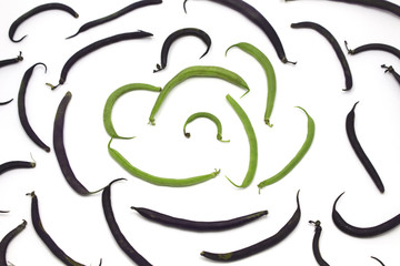 Obraz premium background with ornament of green beans