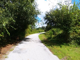 Gravel walking path in a park