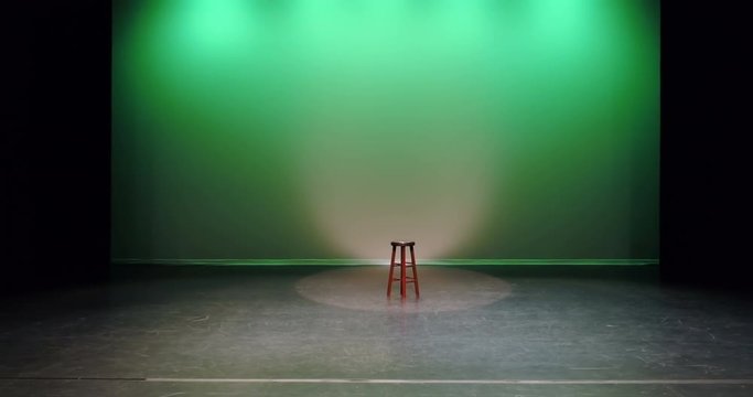 Empty stool kept on the stage 4k