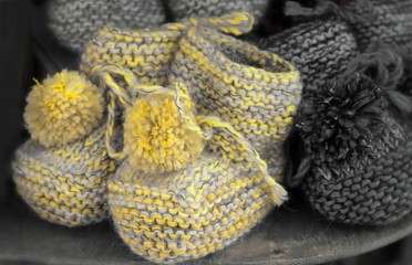Handmade booties for babies
