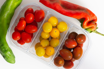 Cherry tomatoes and peepers