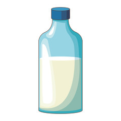 Milk bottle isolated