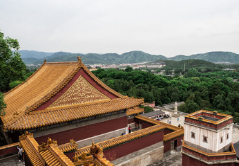 Summer Palace rooftop ornament in detail, Beijing, China, Asia