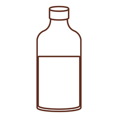Milk bottle isolated