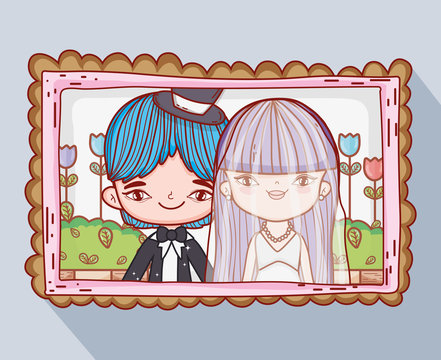 girl and boy marriage piture with flowers