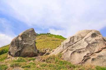 View of the Andaman Sea at the Cape, Krating Mountain, Rawai, Phuket, Thailand