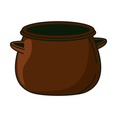 Empty pot isolated