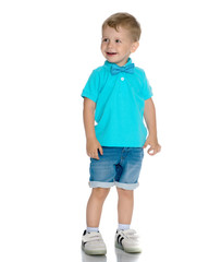 Handsome little boy in full growth