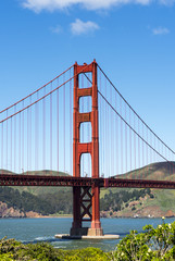 Golden Gate Bridge, San Francisco with bay and city views
