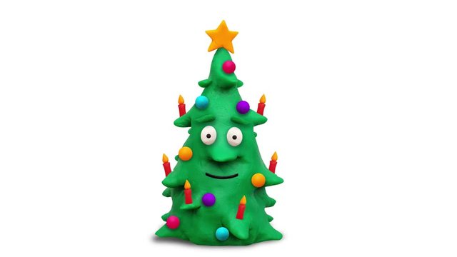 Sprechender Weihnachtsbaum aus Knete – Animation