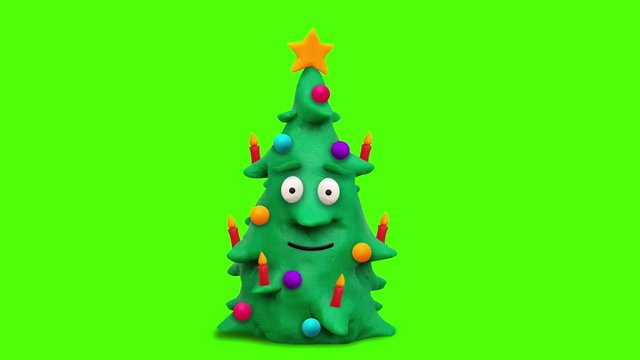Sprechender Weihnachtsbaum aus Knete – Animation mit Greenscreen