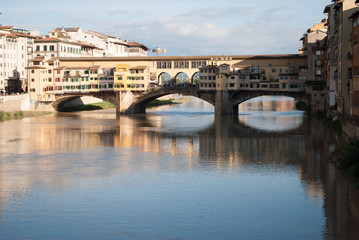 Naklejka premium ponte vecchio in florence italy