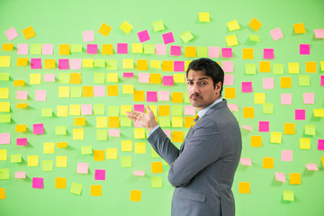 Businessman with many business priorities
