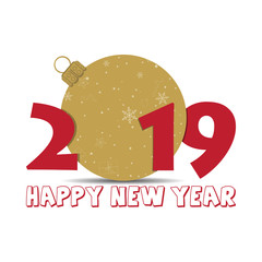 Happy New Year 2019 Card for your design.