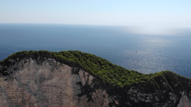 Shipwreck Beach also known as Navagio Beach or Shipwreck Cove, located in Zante, Zakynthos island in Greece. Drone footage is from DJI Mavic Air shot during the day and golden hour and sunset.