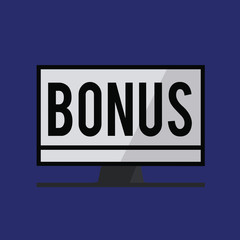 Conceptual hand writing showing Bonus. Business photo text Reward for good performance Extra dividend and money added to wages.