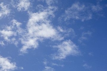 Blue sky with white clouds