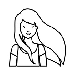 young woman avatar character