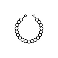 pearl necklace icon. Element of jewelry for mobile concept and web apps illustration. Thin line icon for website design and development, app development