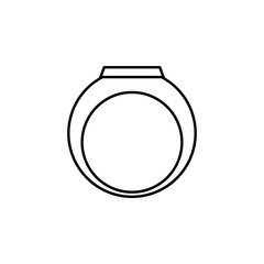 ring icon. Element of jewelry for mobile concept and web apps illustration. Thin line icon for website design and development, app development