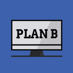 Word writing text Plan B. Business concept for ones Backup plan or strategy detailed proposal for doing something.