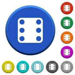 Domino six beveled buttons