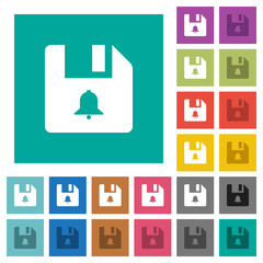 File alerts square flat multi colored icons