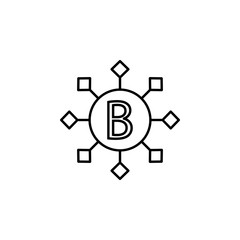 B vitamins icon. Element of blood donation for mobile concept and web apps illustration. Thin line icon for website design and development, app development