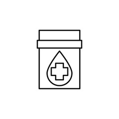 Pills icon. Element of blood donation for mobile concept and web apps illustration. Thin line icon for website design and development, app development