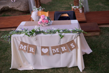 wedding table