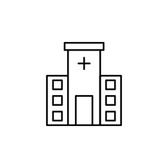 building, clinic, hospital icon. Element of hospital building for mobile concept and web apps illustration. Thin line icon for website design and development, app development