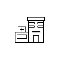 building, clinic, hospital icon. Element of hospital building for mobile concept and web apps illustration. Thin line icon for website design and development, app development