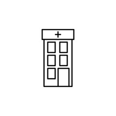 building, clinic, hospital icon. Element of hospital building for mobile concept and web apps illustration. Thin line icon for website design and development, app development