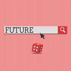 Word writing text Future. Business concept for period of time following moment of speaking or writing Next day.