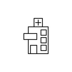 building, clinic, hospital icon. Element of hospital building for mobile concept and web apps illustration. Thin line icon for website design and development, app development