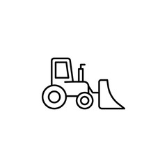 bucket tractor icon. Element of construction machine icon for mobile concept and web apps. Thin line bucket tractor icon can be used for web and mobile